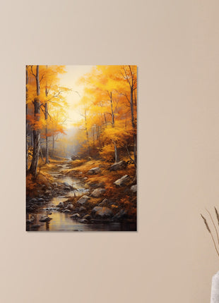 Orange forest in fall poster