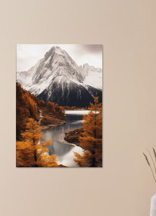 Fall mountain landscape poster