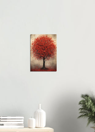 Red tree poster