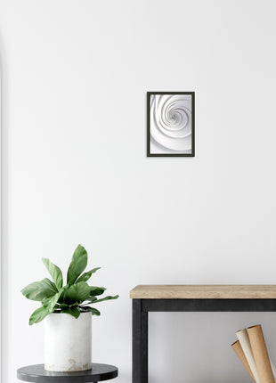 White swirl spiral modern poster