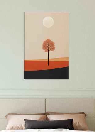 Herfstzon landschap poster