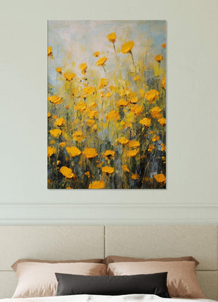 Yellow spring flowers poster