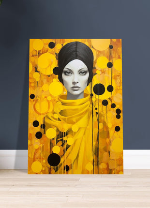 Lady in yellow poster