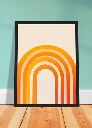 Retro rainbow archway poster