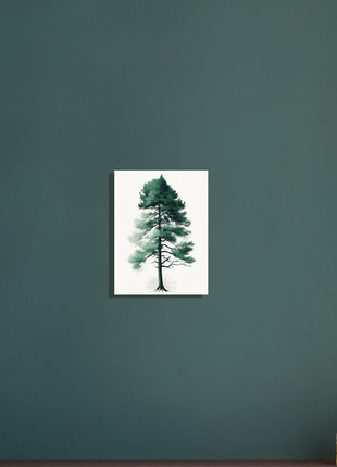 Minimalist tree on white background poster