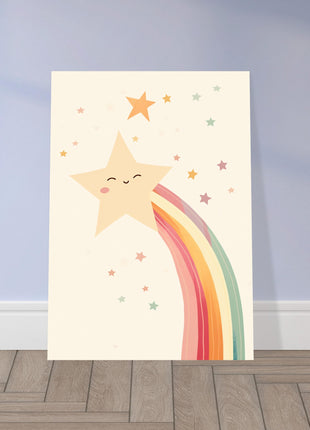 Rainbow shooting star - Childrens room poster