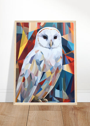 Colorful Owl Poster Embracing Artistic Symmetry