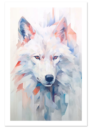 Witte wolfposter