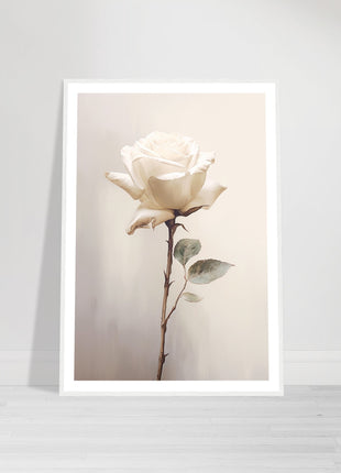 White rose painting