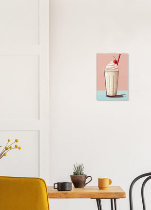 Vintage milkshake kitchen poster