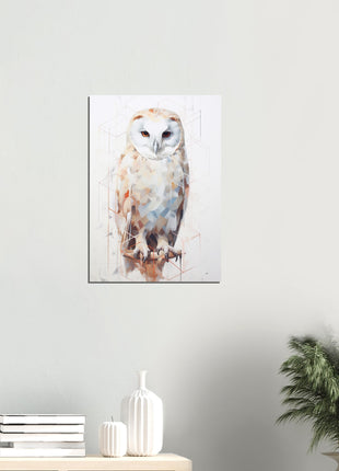 Geomagical Owl Poster : A Captivating Blend of Geometry and Nature