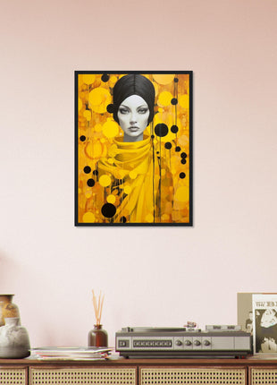 Lady in yellow poster