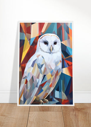 Colorful Owl Poster Embracing Artistic Symmetry