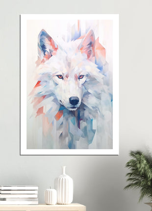 Witte wolfposter