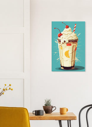 Retrol milkshake kitchen poster