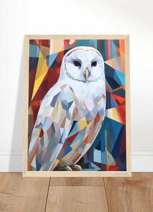 Colorful Owl Poster Embracing Artistic Symmetry