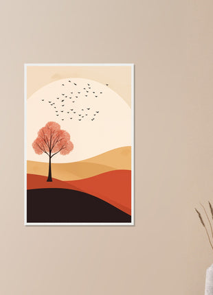 Minimalist Autumn Landscape Poster