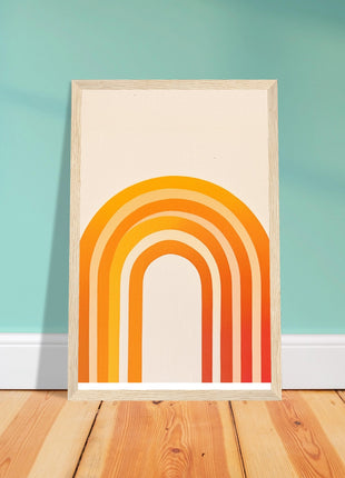 Retro rainbow archway poster