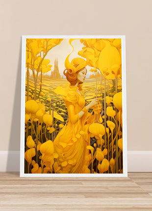 Yellow surrealistic poster