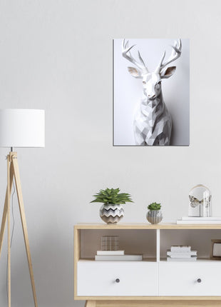 Geometric 3D deer poster