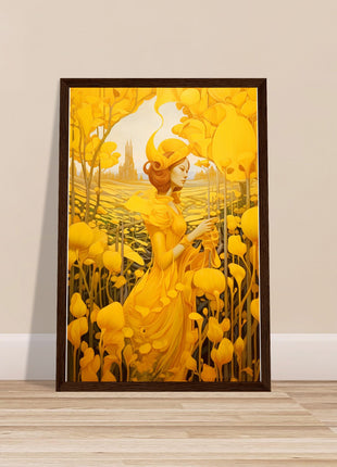 Yellow surrealistic poster