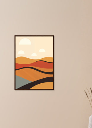 Abstract fall landscape poster