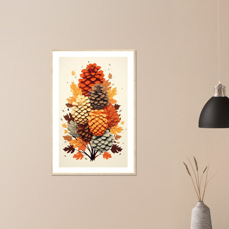 Pinecone modern fall poster