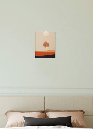 Fall sun landscape poster