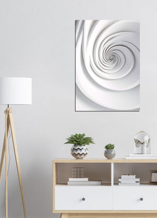 White swirl spiral modern poster