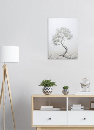 White tree painting poster