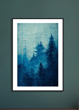 Blue forest poster