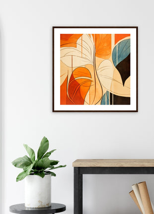 Abstract fall leaves - Fall poster