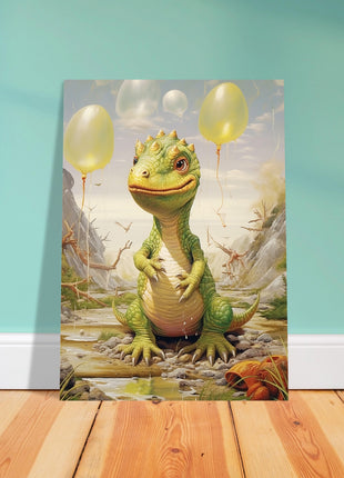 Dino & dino egg balloons poster