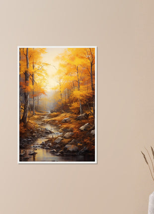 Orange forest in fall poster