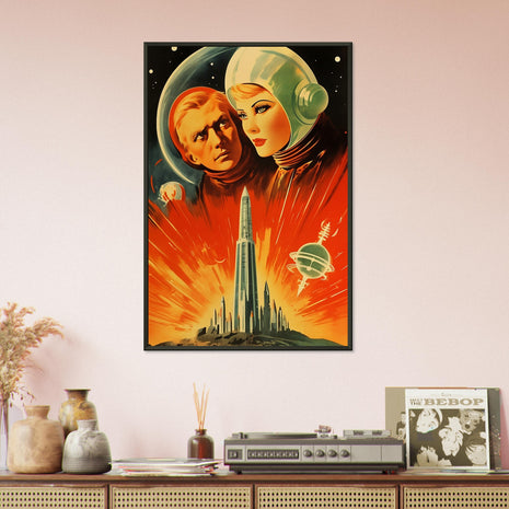 Futuristic vintage poster