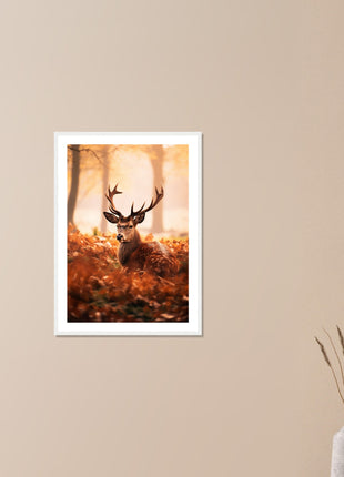 Deer In Fall Wood Poster