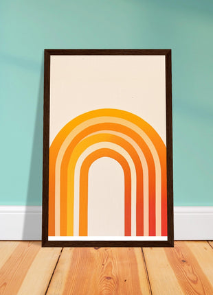 Retro rainbow archway poster