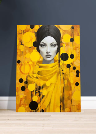 Lady in yellow poster