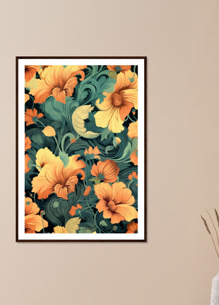 Golden Blossoms – Vintage Floral Art Print