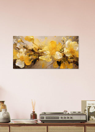 Yellow flower paint explosion poster