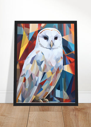 Colorful Owl Poster Embracing Artistic Symmetry