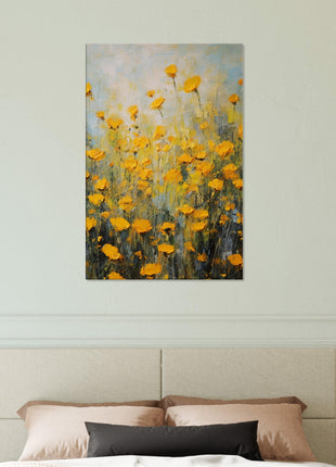 Yellow spring flowers poster