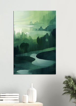 Green abstract landscape poster (part 3 of 3)