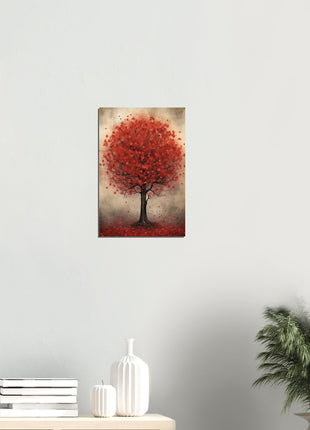 Red tree poster