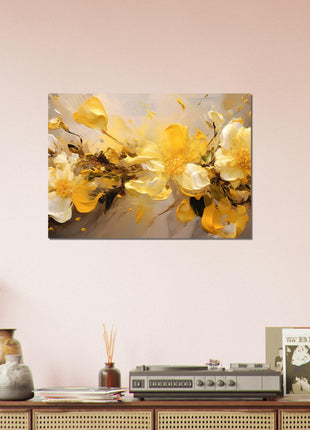 Yellow flower paint explosion poster