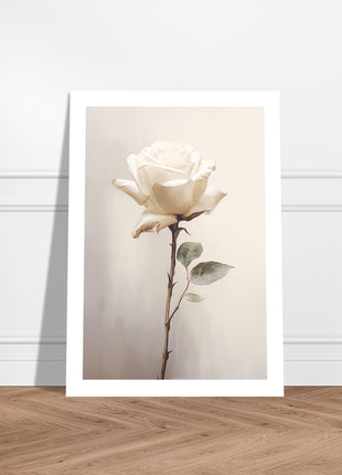 White rose painting