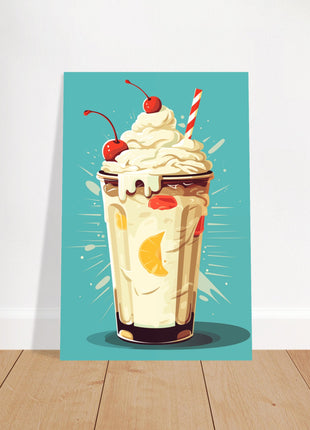 Retrol milkshake kitchen poster