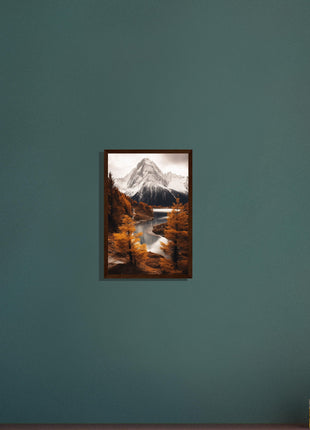 Fall mountain landscape poster