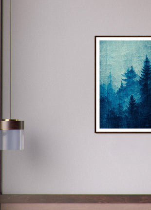 Blue forest poster