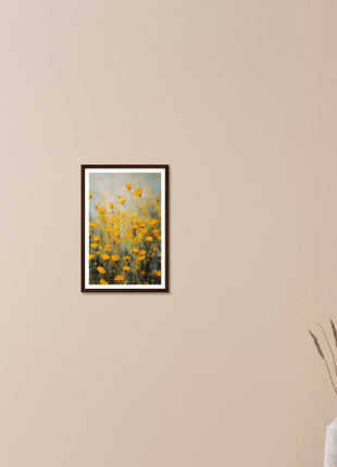 Yellow spring flowers poster